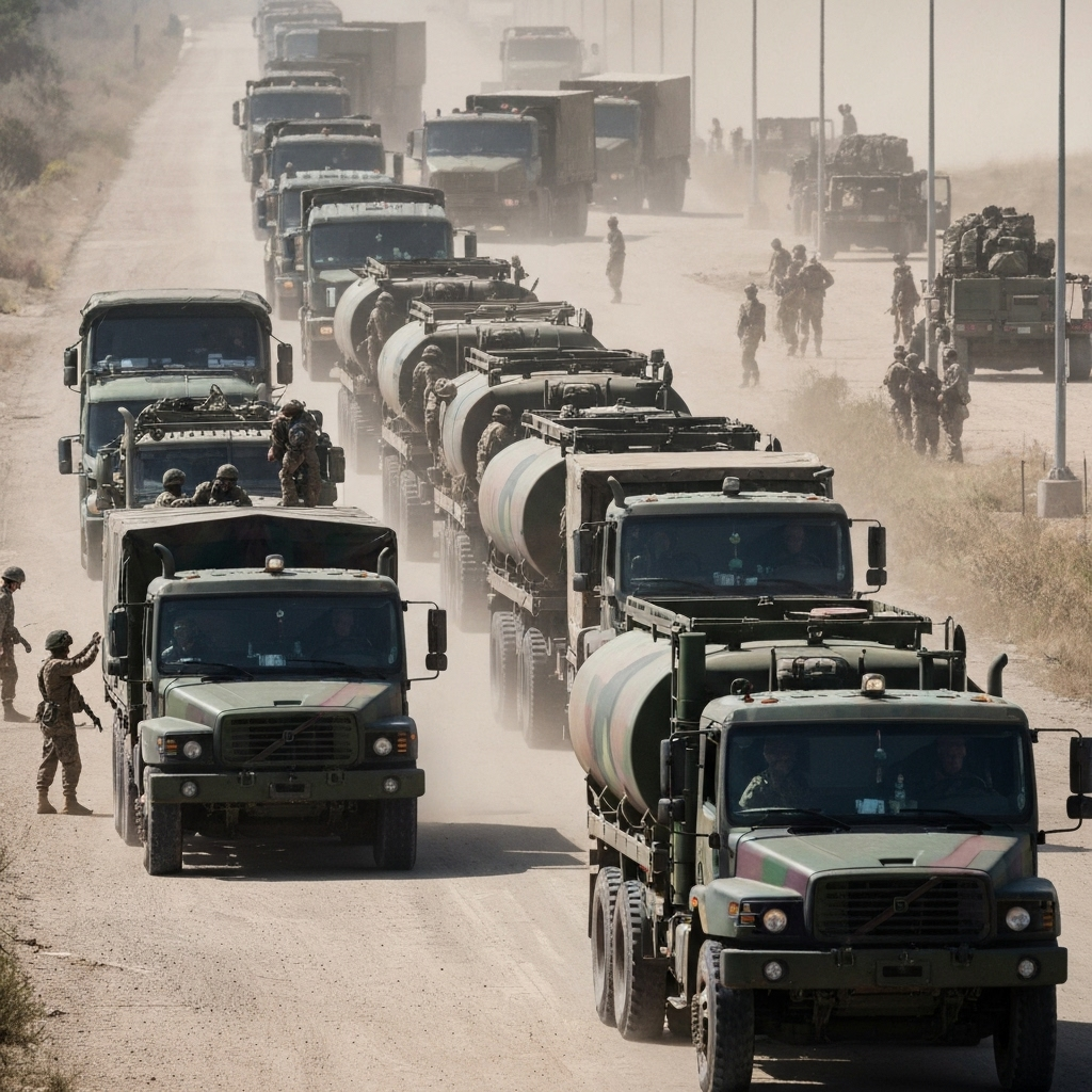 Military-style shipping convoy
